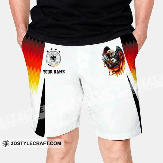 Unisex Short Pants - Custom Name And Number Short Pants, Euro 2024 National Team, Germany Eagle Hugs The Ball style option 2