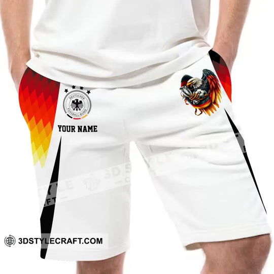 Unisex Short Pants - Custom Name And Number Short Pants, Euro 2024 National Team, Germany Eagle Hugs The Ball style option 3
