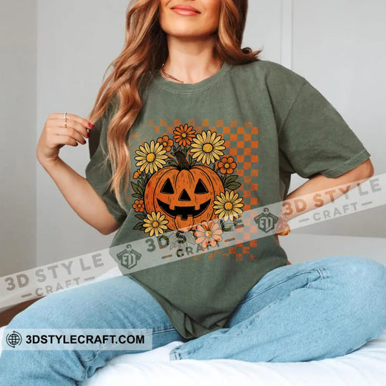 Unisex T-Shirt - Retro Halloween Ghost Pumpkin T-Shirt, Halloween Collectible Gift style option 2