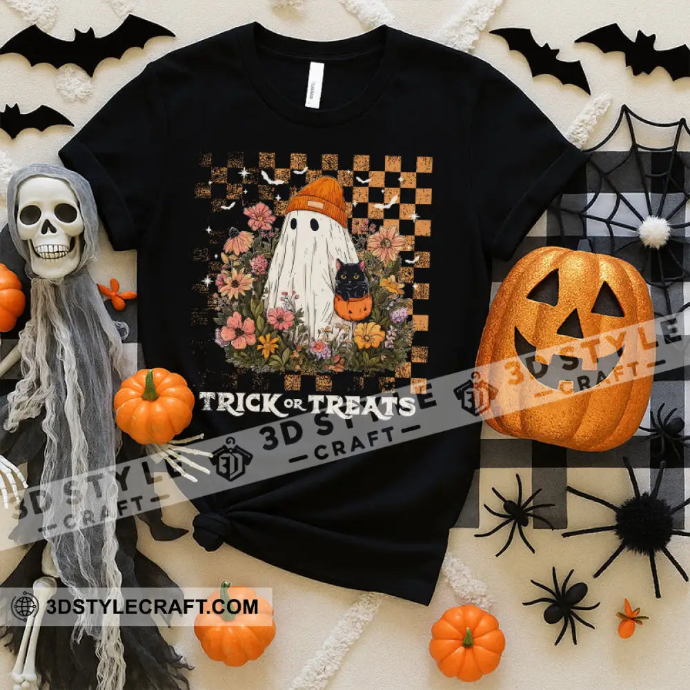 Unisex T-Shirt - Trick Or Treat T-Shirt Halloween Collectible Gift Black / S Apparel