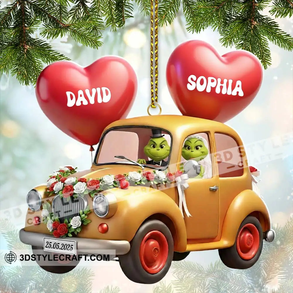 Wedding Car Home Decor Christmas Ornament Personalized Ornament Ornament