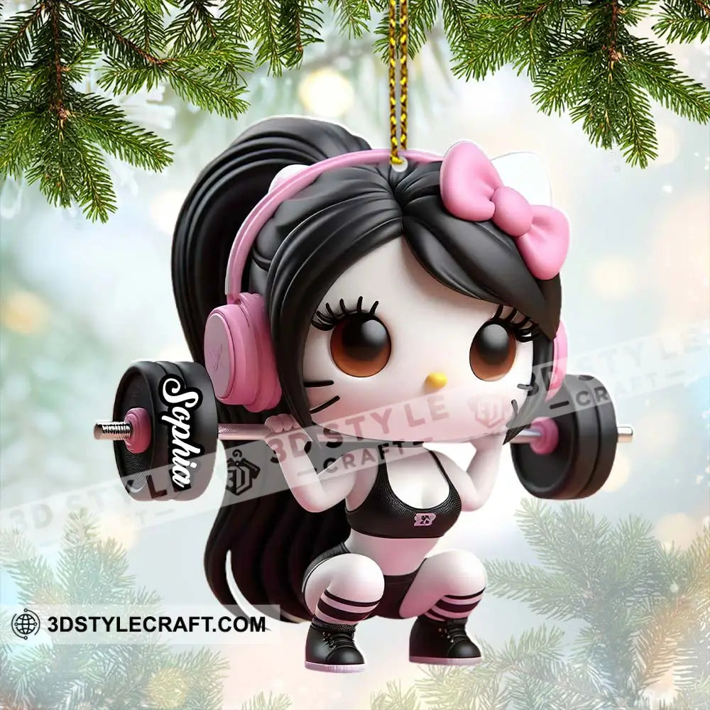 Weightlifting Girl Home Decor Christmas Ornament Personalized Ornament Ornament