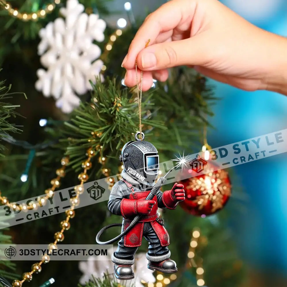 Welder Home Decor Christmas Ornament Personalized