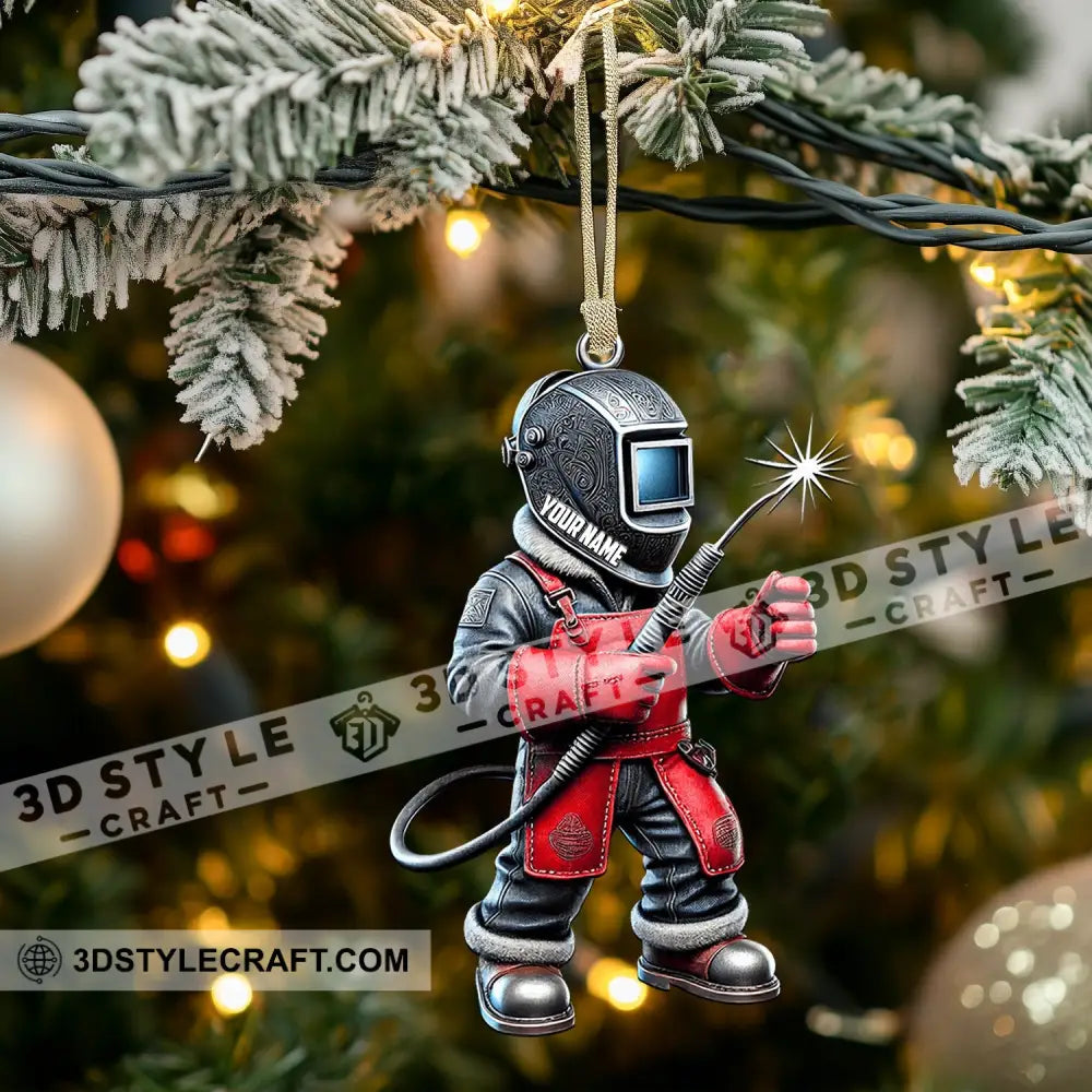 Welder Home Decor Christmas Ornament Personalized