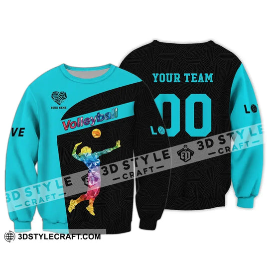 Woman Shirt, Custom Name and Number Volleyball Shirt, Volleyball Hoodie, T-Shirt for Volleyball Team, Gift for Volleyball Players style option 3