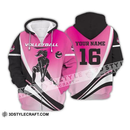 Woman Shirt, Custom Name and Number Volleyball Shirt, T-Shirt for Volleyball Club, Gift for Volleyball Players style option 3