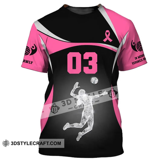 Woman Shirt, Custom Name and Number Volleyball Shirt, T-Shirt for Volleyball Team, Gift for Volleyball Players style option 2