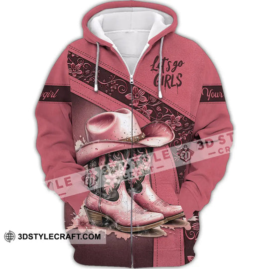 Woman Shirt, Custom Name Cowgirl T-Shirt, Let's Go Girl, Cowgirl Hoodie Long Sleeve Shirt, Western Shirt style option 3