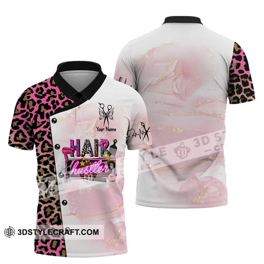 Woman Shirt, Custom Name Hairdresser Shirt, Hairstylist Apparel, Hair Hustler, T-Shirt For Barber Shop style option 4