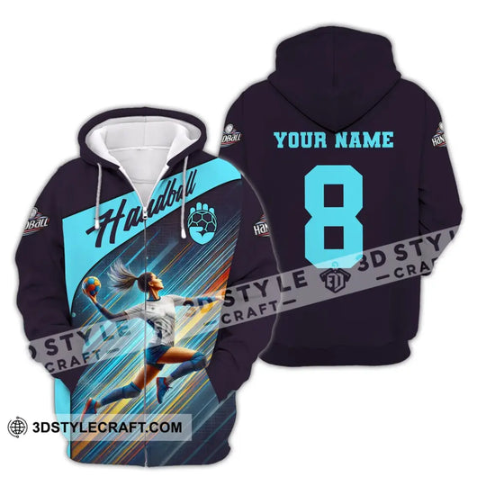 Woman Shirt, Custom Name Handball Shirt, Handball T-Shirt  Hoodie, Shirt for Handball Players style option 3