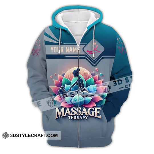 Woman Shirt, Custom Name Massage Therapist Shirt, T-Shirt for Massage Therapists, Massage Therapists Uniform style option 3