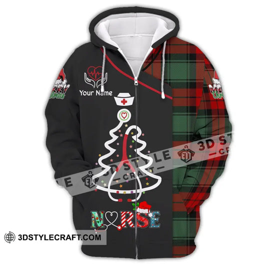 Woman Shirt, Custom Name Nurse Shirt, Nurse Christmas Polo Long Sleeve, Nurse Love T-Shirt style option 2
