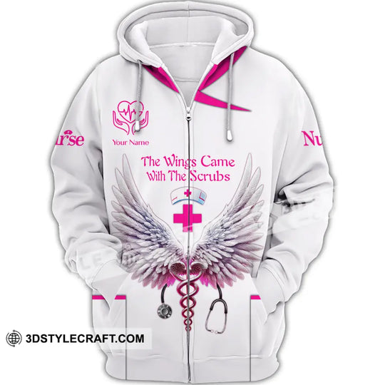 Woman Shirt, Custom Name Nurse Shirt, Nurse Polo Long Sleeve Shirt, Nurse Uniform style option 3