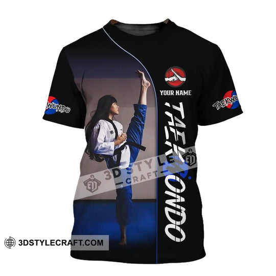Woman Shirt, Custom Name Taekwondo Shirt, Taekwondo Hoodie Shirt Polo Long Sleeve, Gift for Taekwondo Lovers style option 2