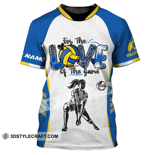 Woman Shirt, Custom Volleyball Shirt, For The Love Of The Game, T-Shirt for Volleyball Club, Gift for Volleyball Players style option 2