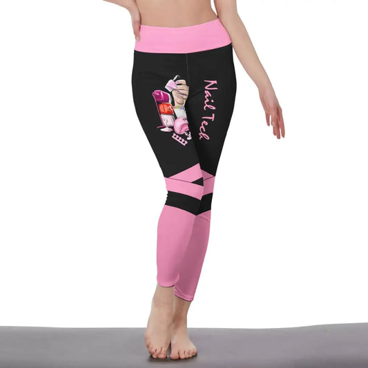 Women Clothing Nail Tech Sportwear Legging Pants For S