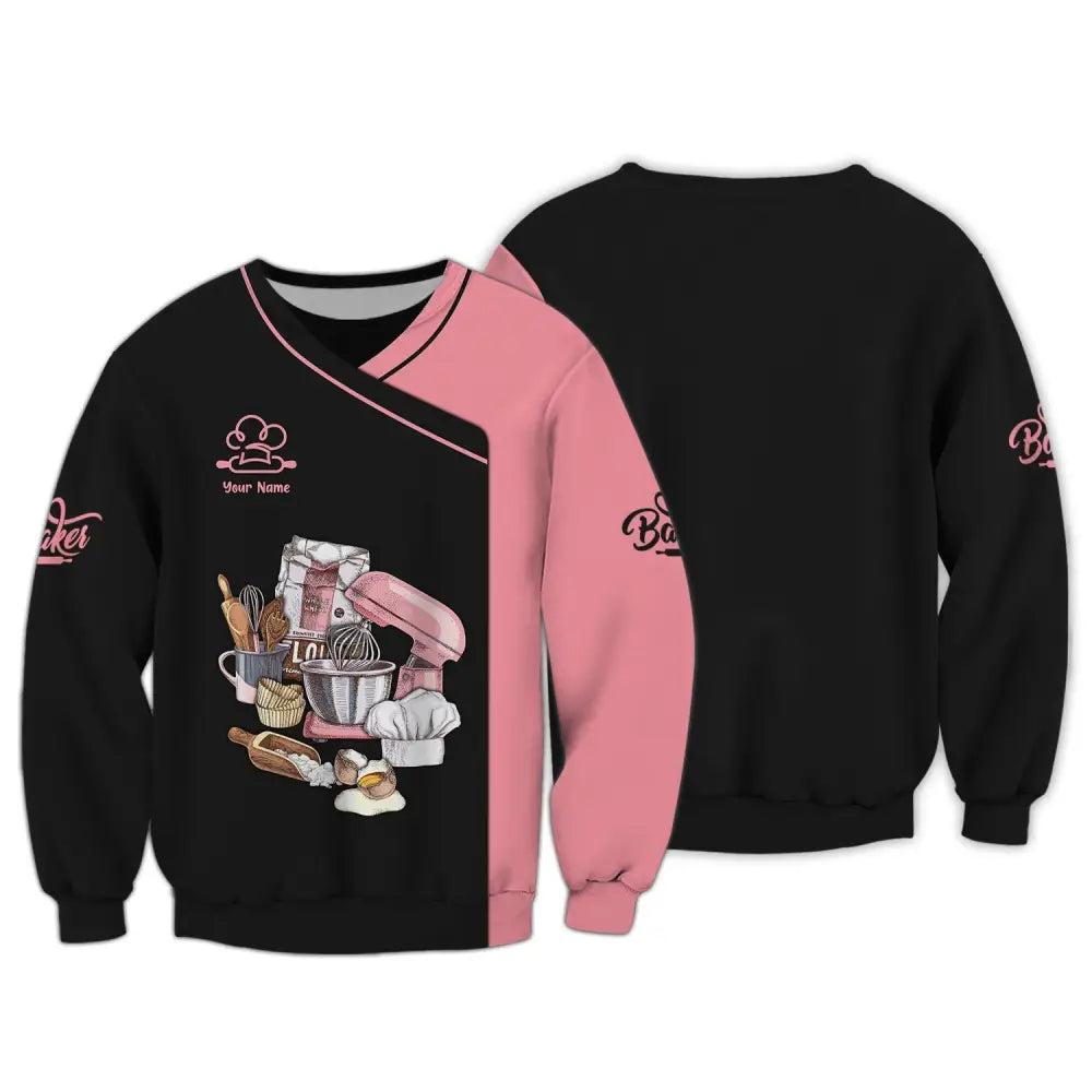 Women Shirt Baking Lover Baker Hoodie Sportwear Long Sleeve / S T-Shirt