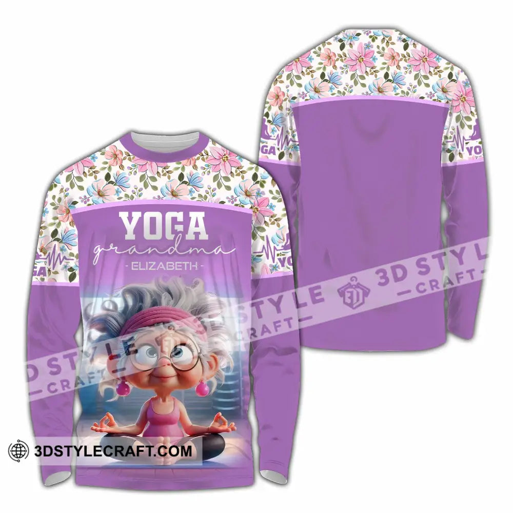 Women Shirt - Custom Chill Relax Yoga Granndma Shirt Long Sleeve Shirt / S T-shirt