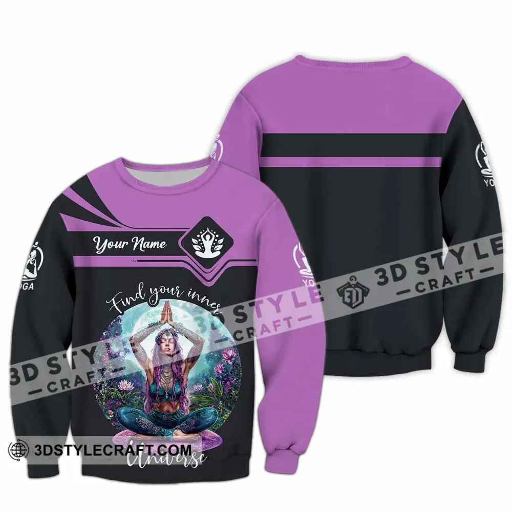 Women Shirt - Custom Find Your Inner Universe Yoga Shirt Long Sleeve / S T-shirt