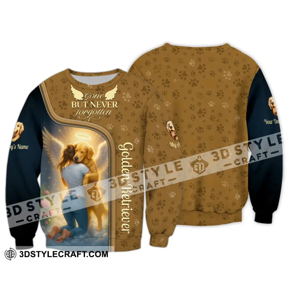 Women Shirt - Custom Golden Retriever Gone But Never Forgotten Shirt Long Sleeve / S T-shirt