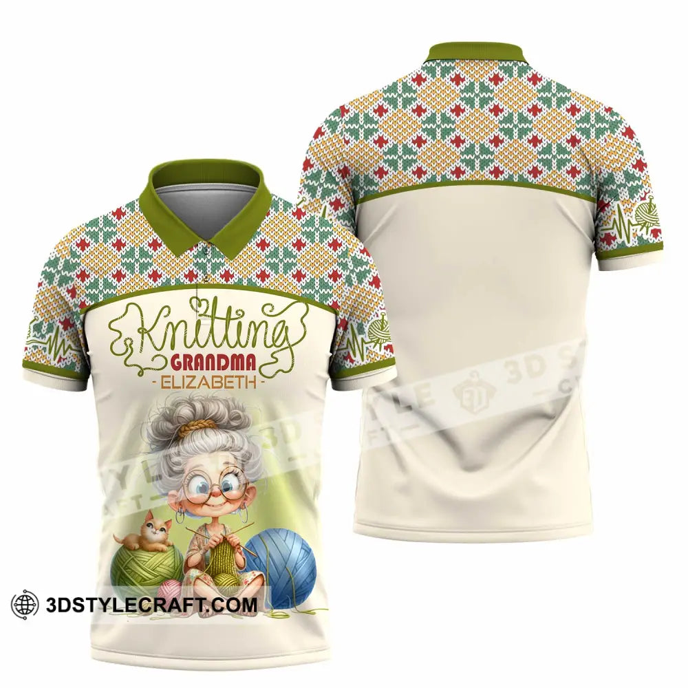 Women Shirt - Custom Knitting Grandma Shirt Polo Shirt / S T-shirt