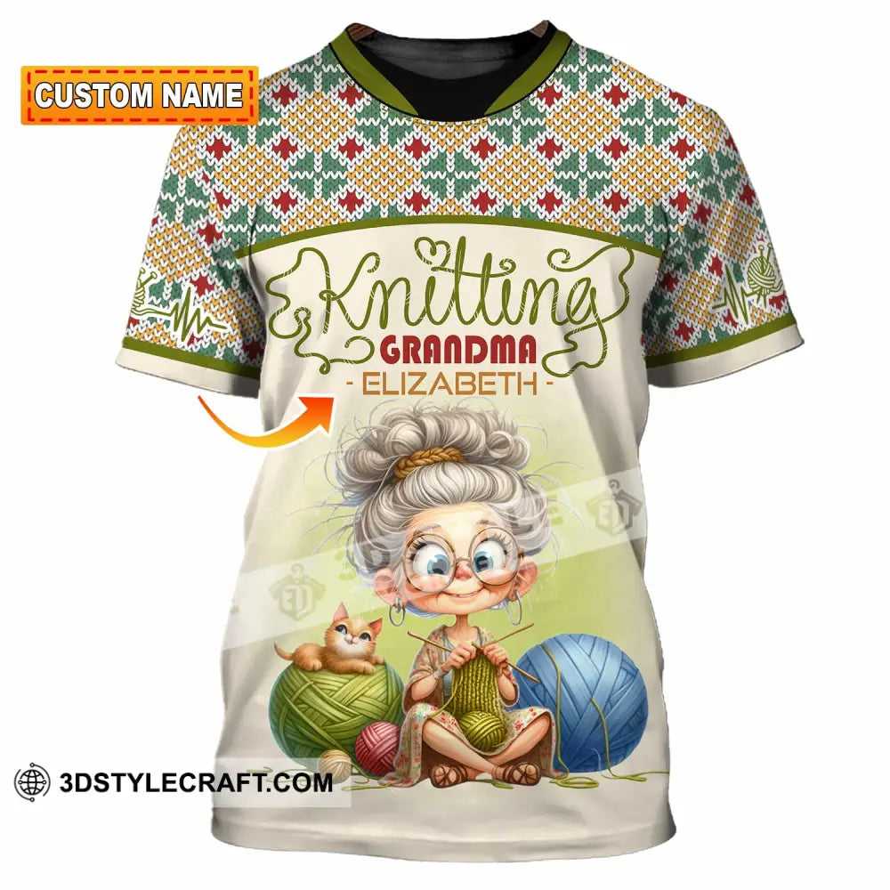 Women Shirt - Custom Knitting Grandma Shirt T-shirt