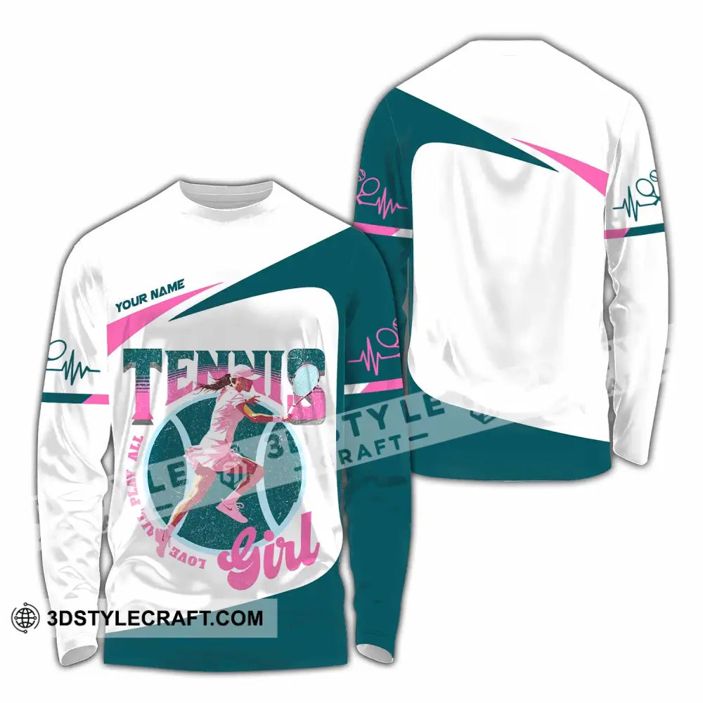 Women Shirt - Custom Love All Play All Tennis Lover Shirt Long Sleeve Shirt / S T-shirt