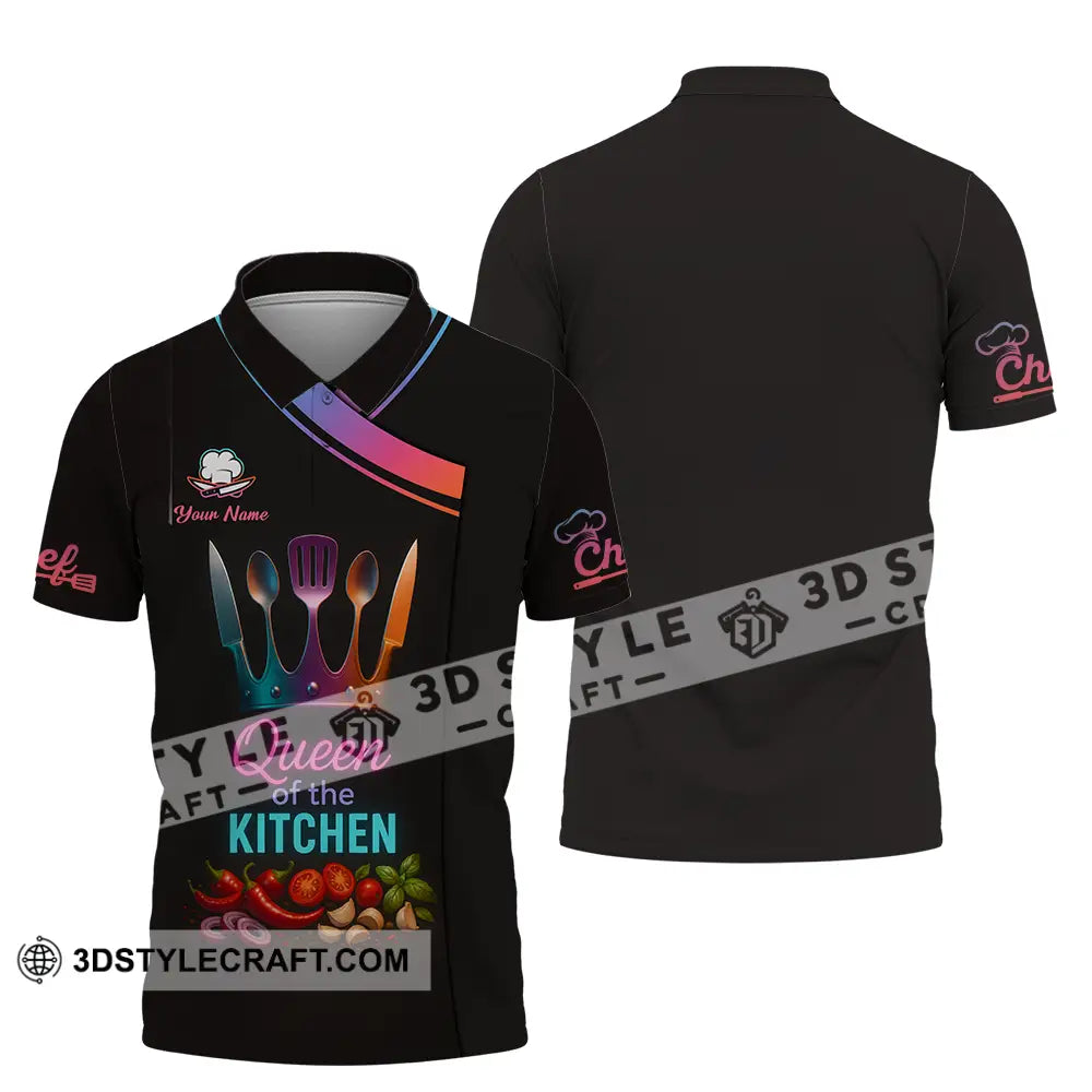 Women Shirt - Custom Queen Of The Kitchen Master Chef Shirt Polo Shirt / S T-shirt