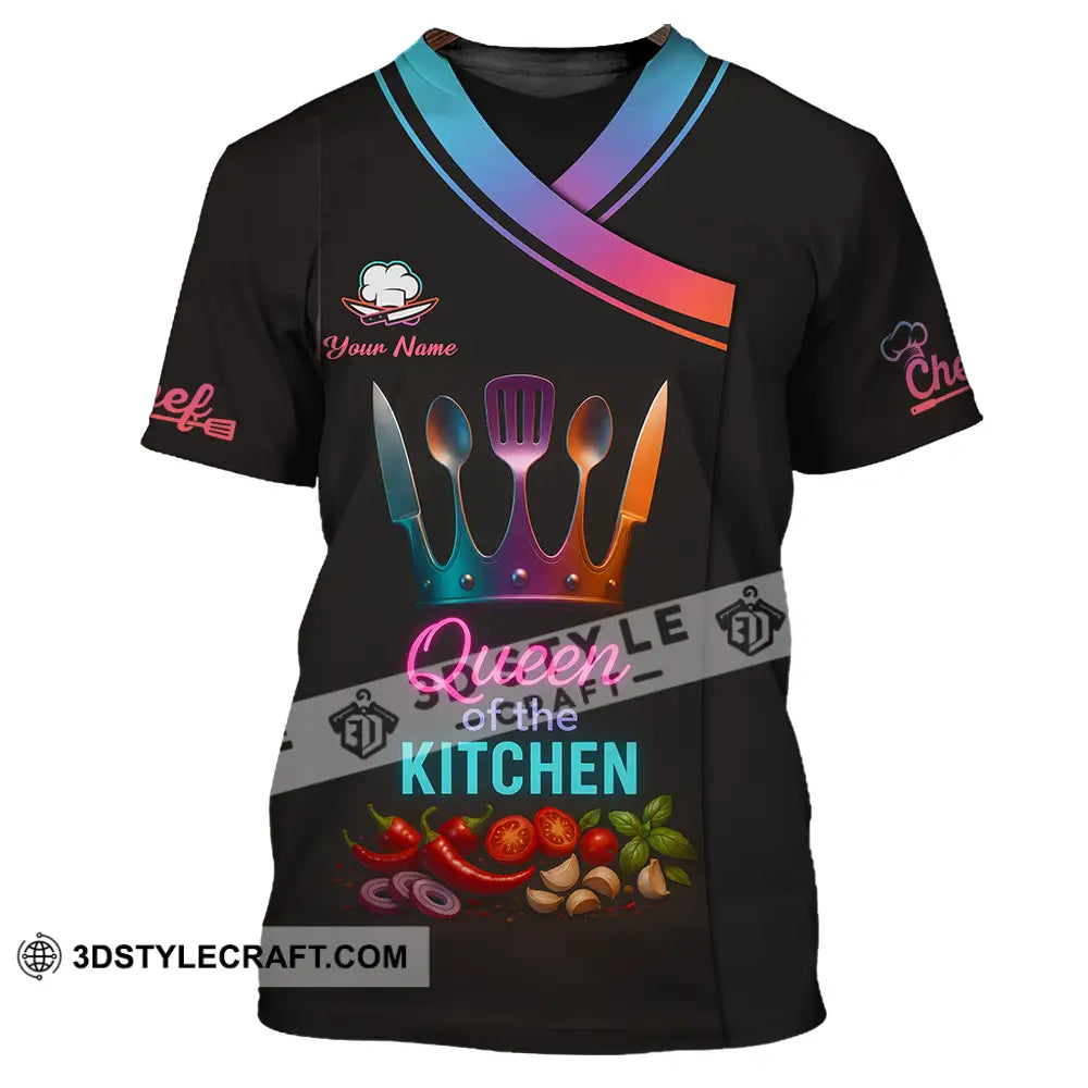 Women Shirt - Custom Queen Of The Kitchen Master Chef Shirt T-Shirt / S T-shirt