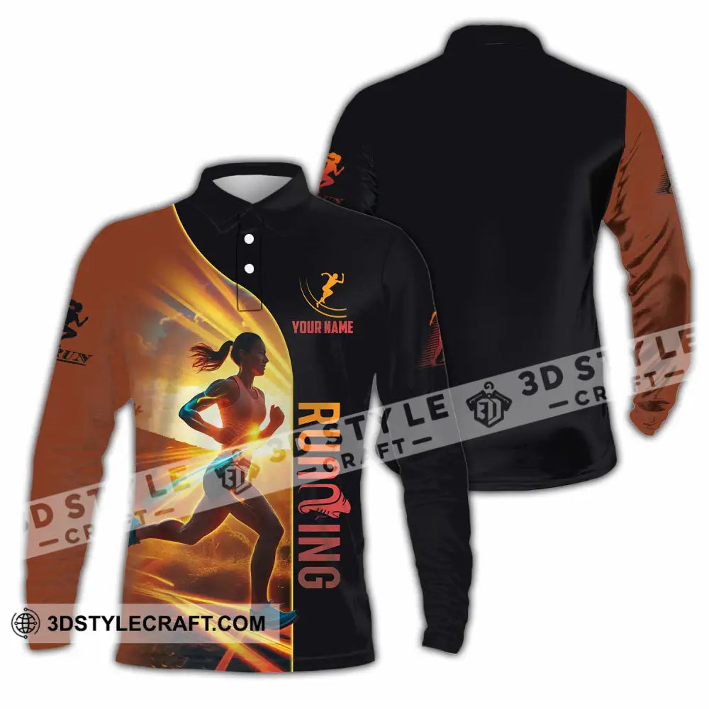 Women Shirt Custom Running Shirt Long Sleeve Polo / S T shirt