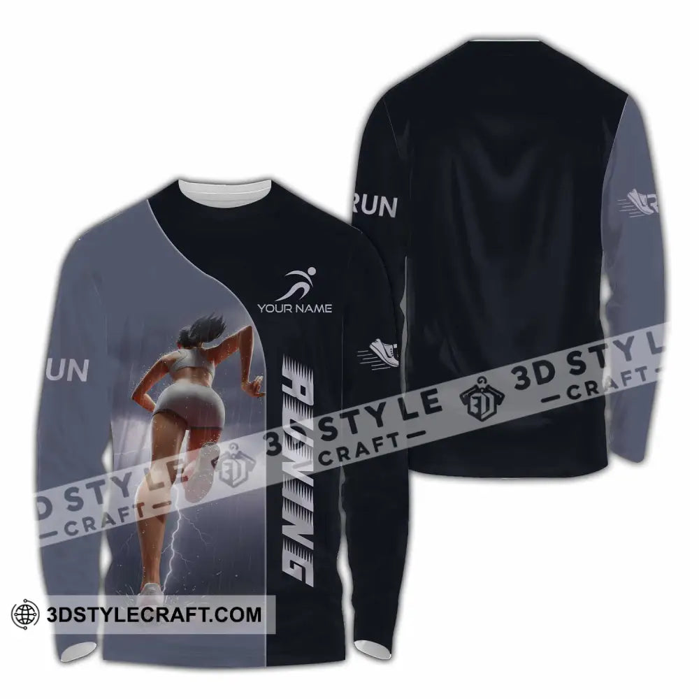 Women Shirt - Custom Running Sport Shirt Long Sleeve Shirt / S T-shirt