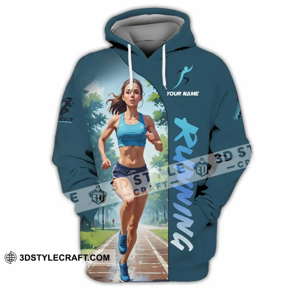 Women Shirt - Custom Running Woman Runner Sporty Shirt Hoodie / S T-shirt