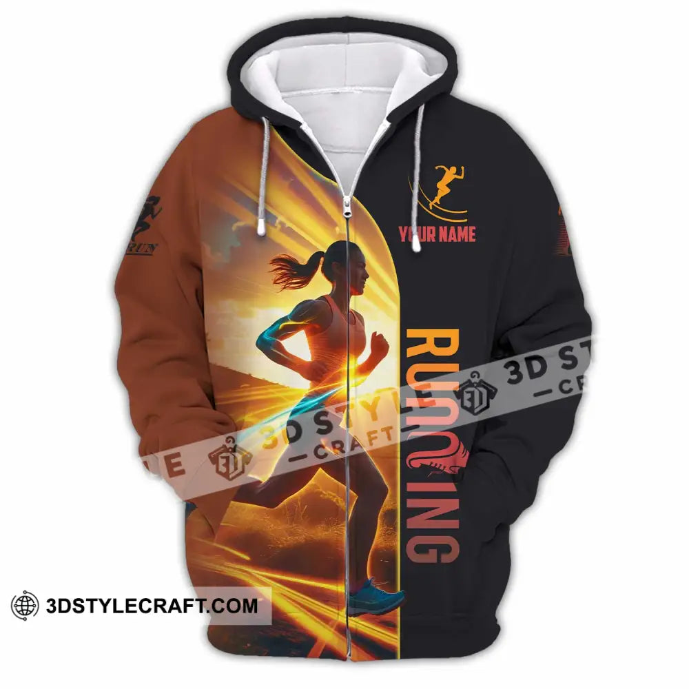Women Shirt Custom Running Shirt Zipper Hoodie / S T shirt