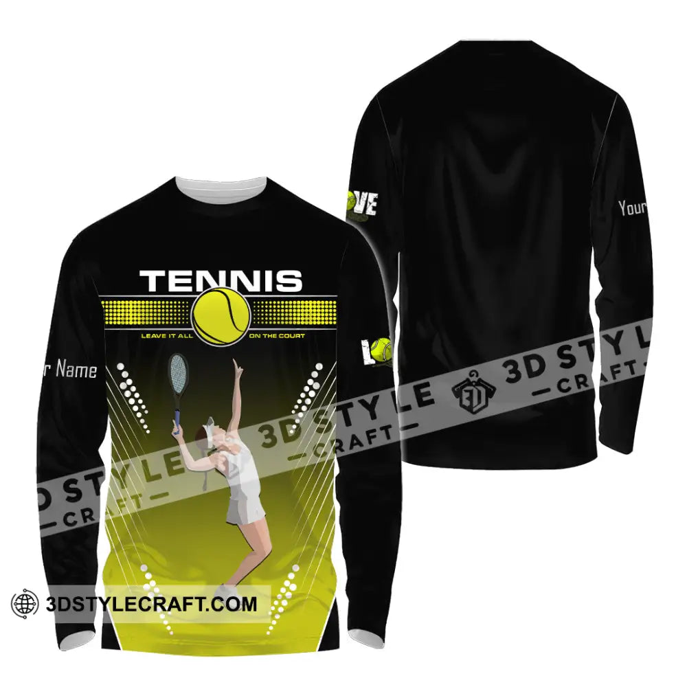 Women Shirt - Custom Tennis Player Sport Shirt Long Sleeve Shirt / S T-shirt