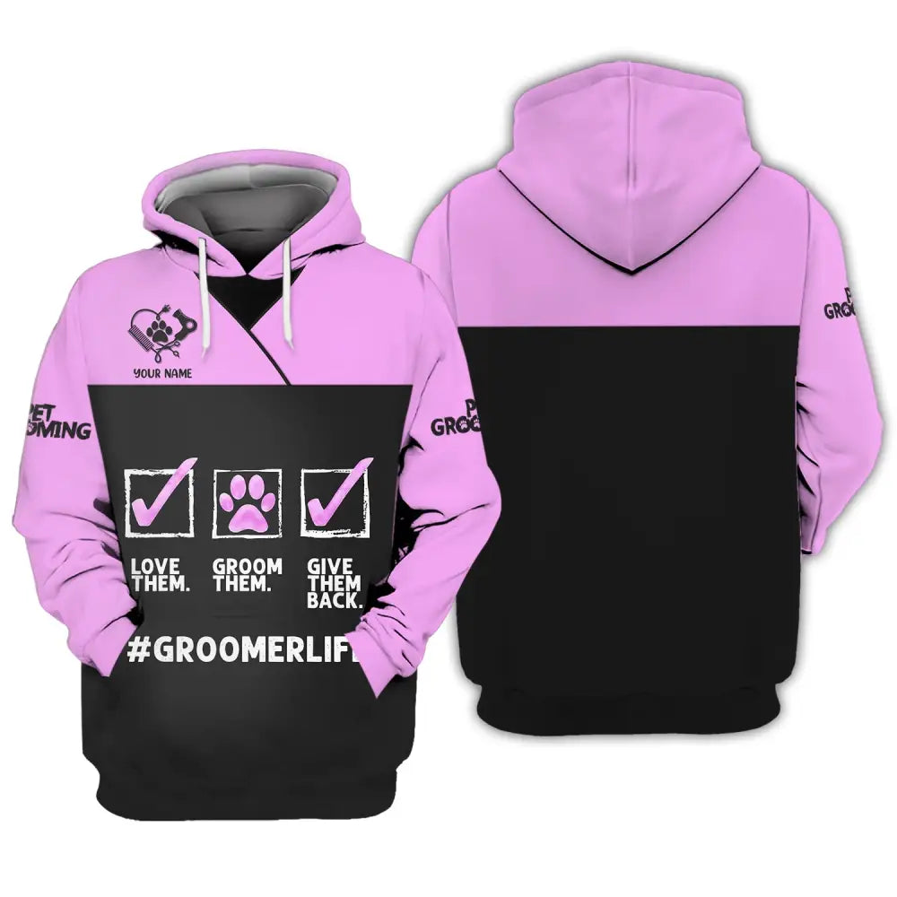 Women Shirt Groomer Life Hoodie Sportwear T-Shirt