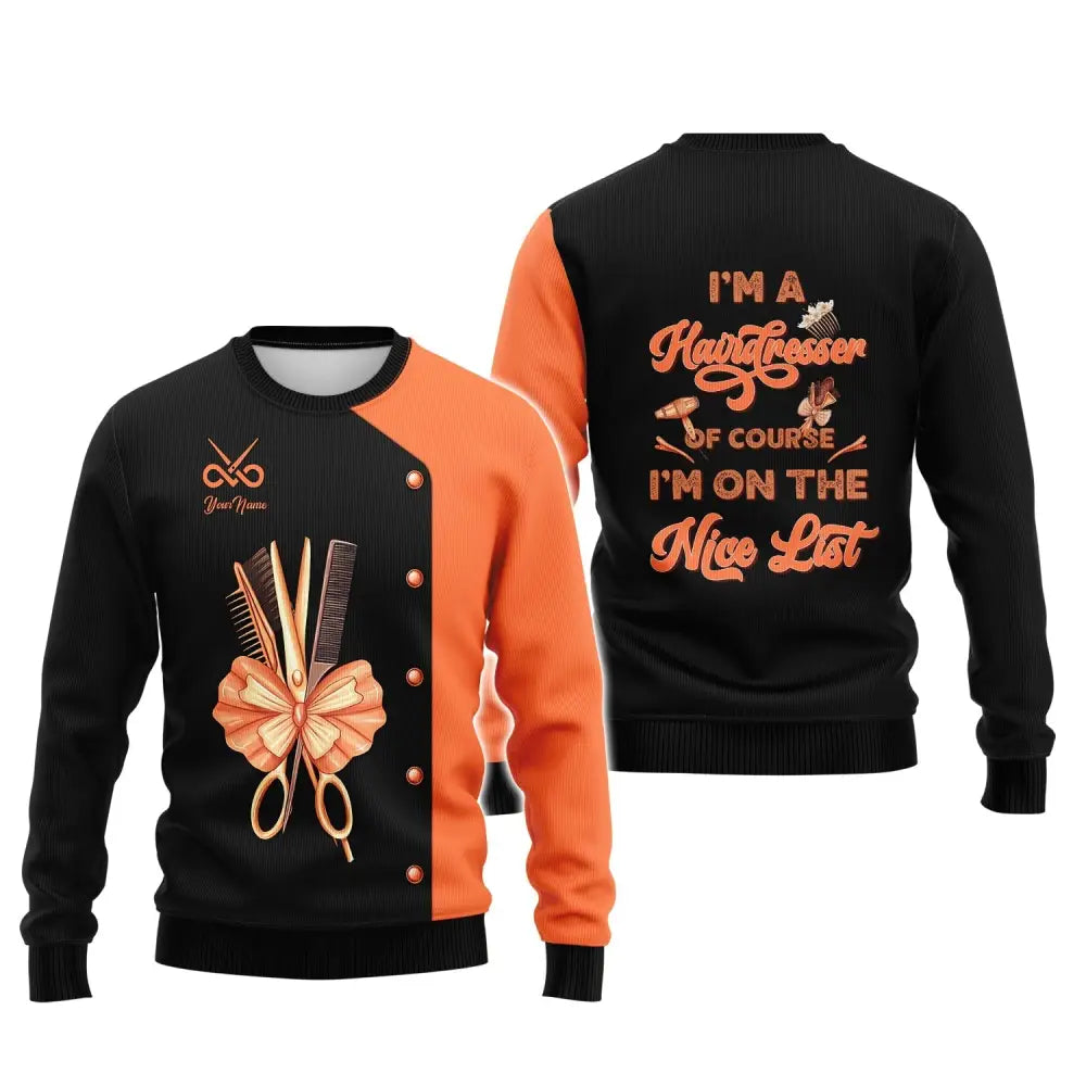 Women Shirt Hair Stylist Hairdresser Hoodie Sportwear T-Shirt