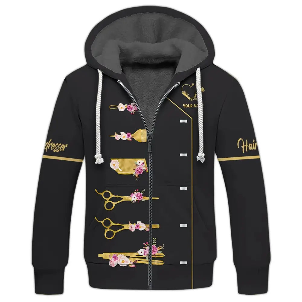 Women Shirt Hair Stylist Hairdresser Hoodie Sportwear T-Shirt