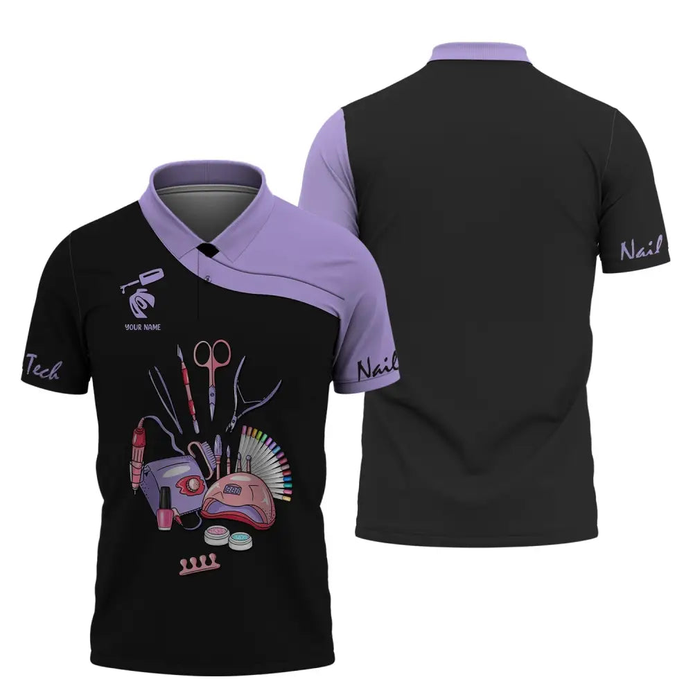 Women Shirt Nail Technician Tech Hoodie Sportwear Polo / S T-Shirt