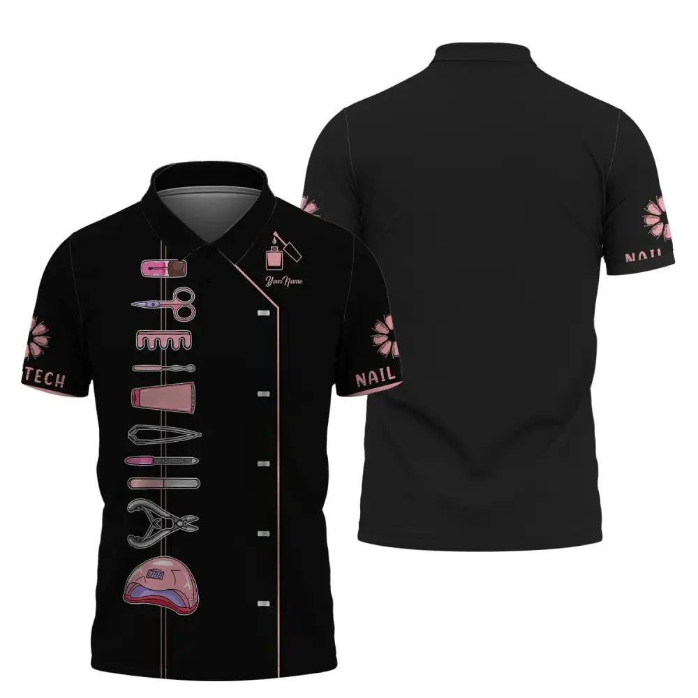 Women Shirt Nail Technician Tech Hoodie Sportwear Polo / S T-Shirt