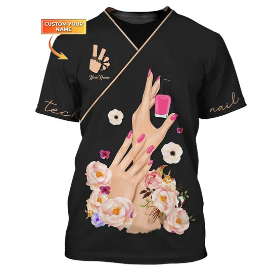 Women Shirt, Nail Technician Shirt, Nail Tech Hoodie, Nail Tech Sportwear style option 1