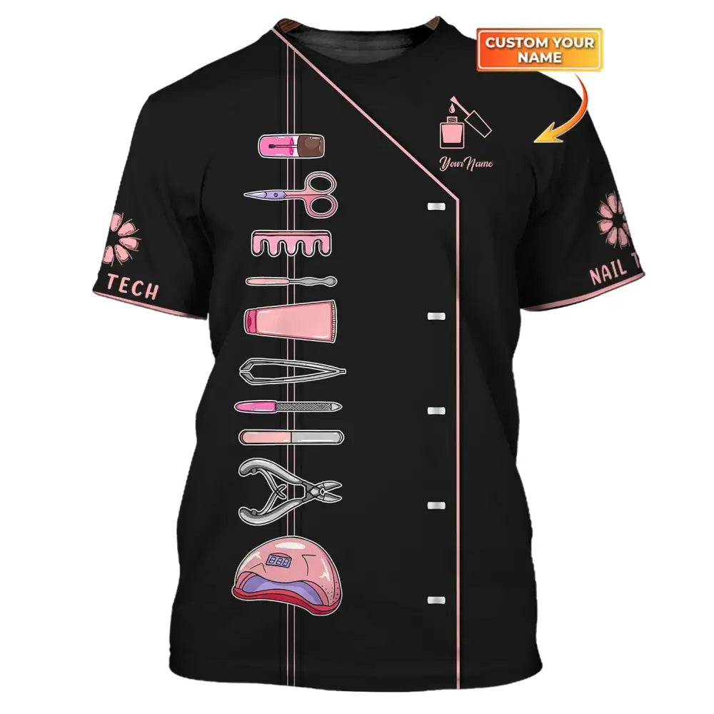 Women Shirt Nail Technician Tech Hoodie Sportwear T-Shirt / S